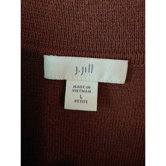 J.Jill Double-Knit Nutmeg Sweater Jacket, PL,Ike New - Picture 3 of 5
